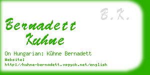 bernadett kuhne business card
