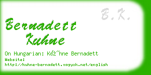 bernadett kuhne business card